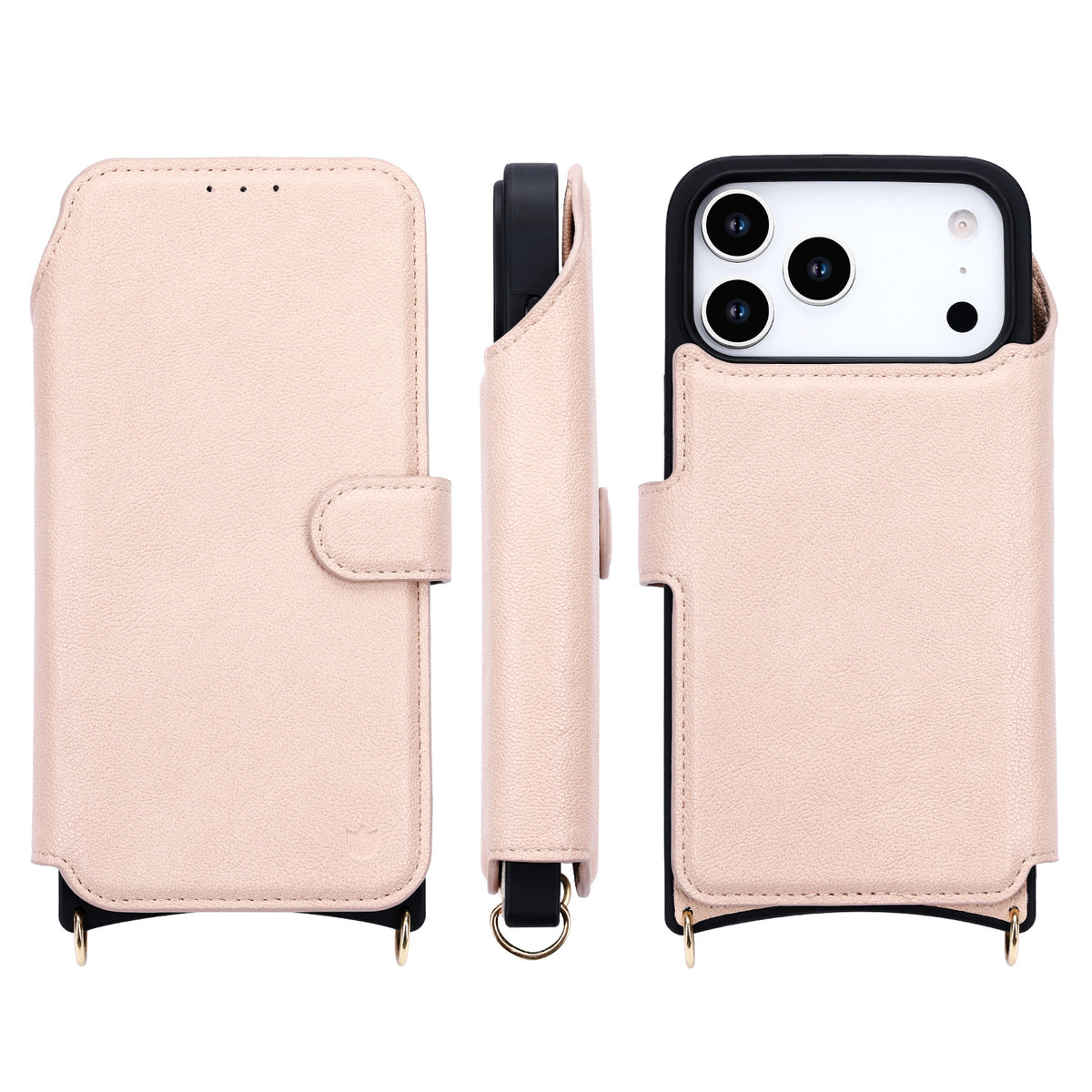 Apple iPhone 18 Pro Max Hoesje - Roze - 'Amsterdam' Magnetische Wallet Case met Pasjeshouders en