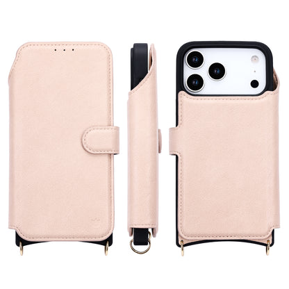 Apple iPhone 18 Pro Hoesje - Roze - 'Amsterdam' Magnetische Wallet Case met Pasjeshouders en