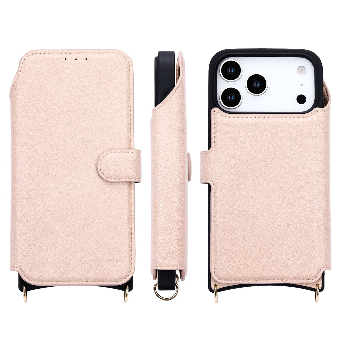 Apple iPhone 18 Pro Hoesje - Roze - 'Amsterdam' Serie 2 in 1 MagSafe Crossbody Cover met Pouch