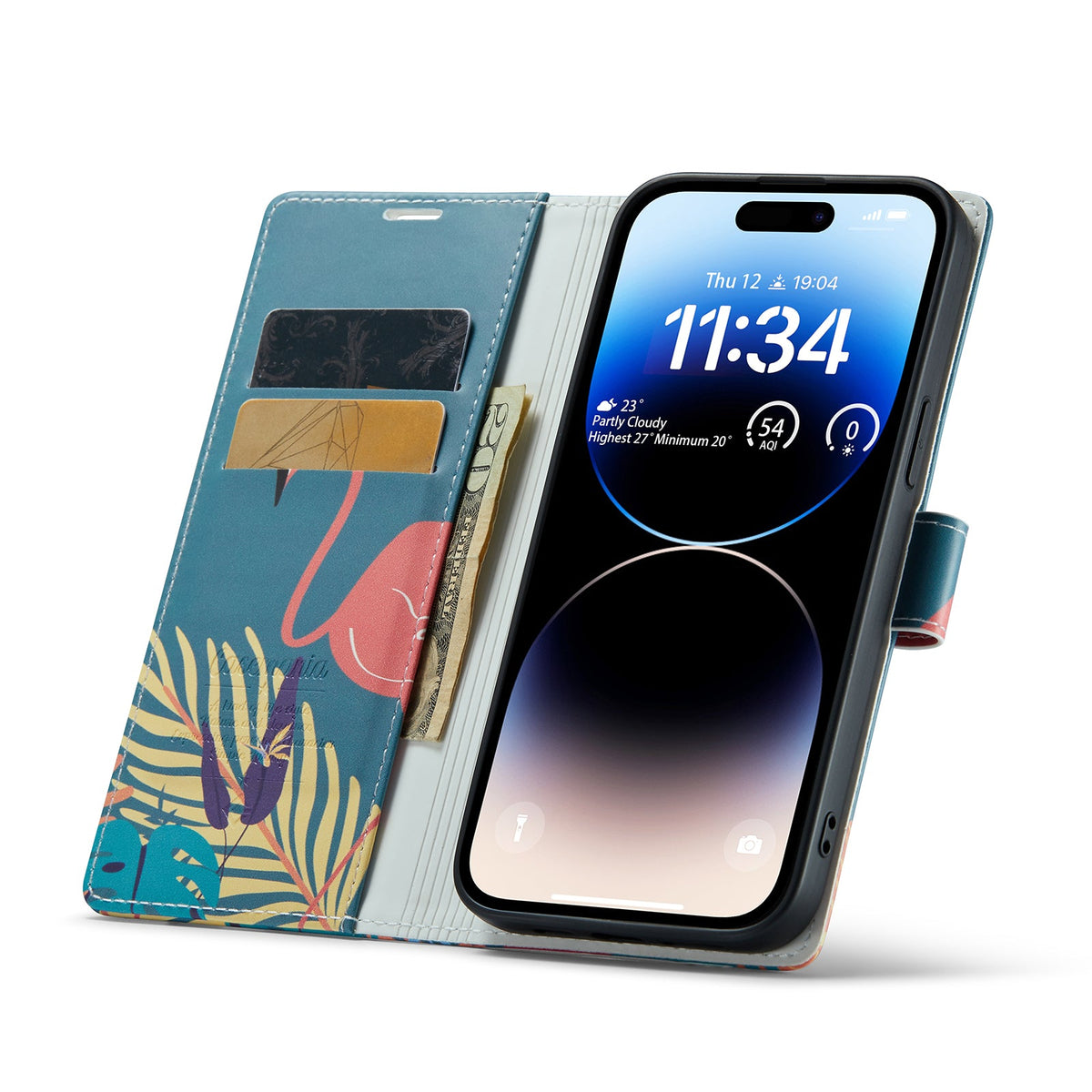 Apple iPhone 14 Pro Max Hoesje - Tropica - Print Bookcase