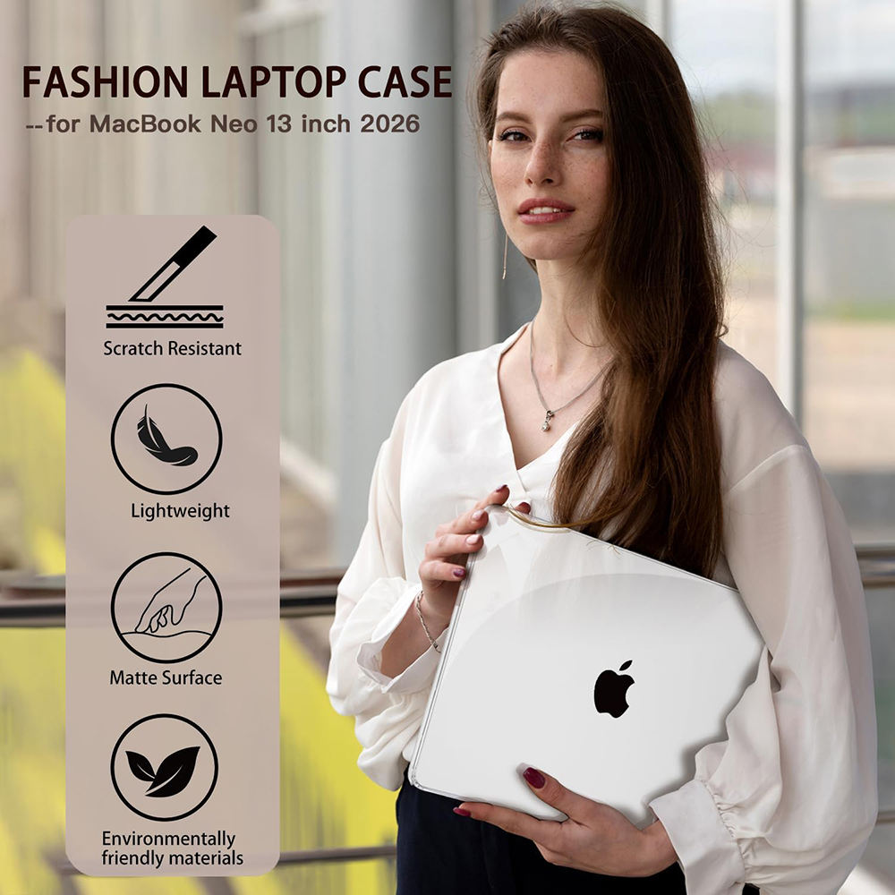 Apple MacBook Neo (13-inch) - Transparant - Laptop Hardcase Cover met Ventilatie-openingen