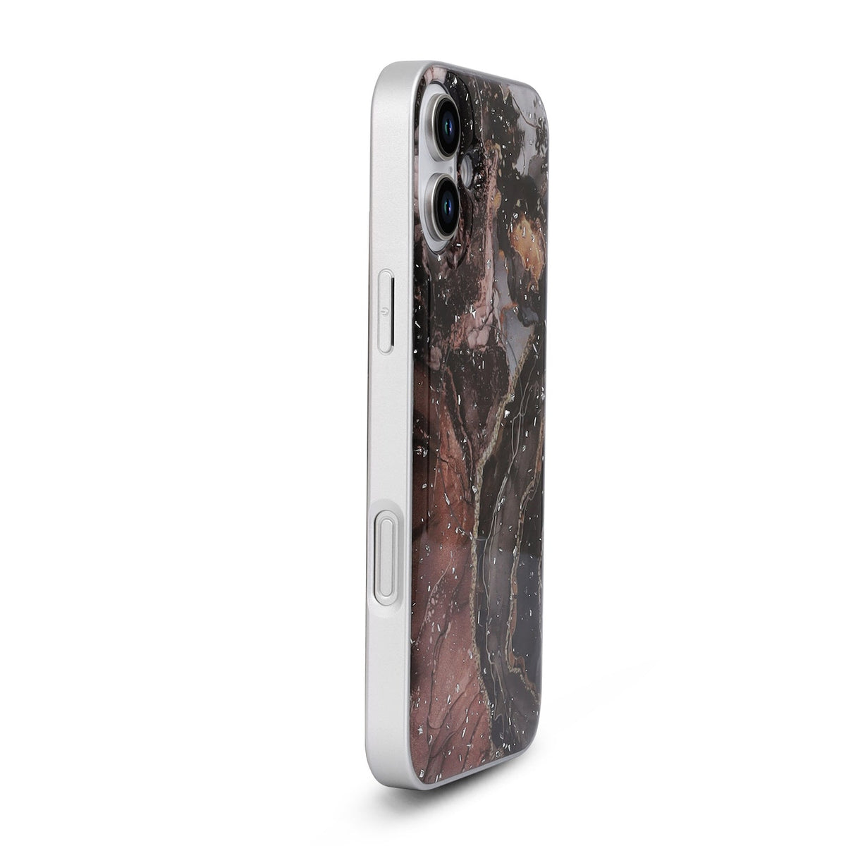 Apple iPhone 16 Plus Hoesje - Zwart - Marmer MagSafe Back Cover