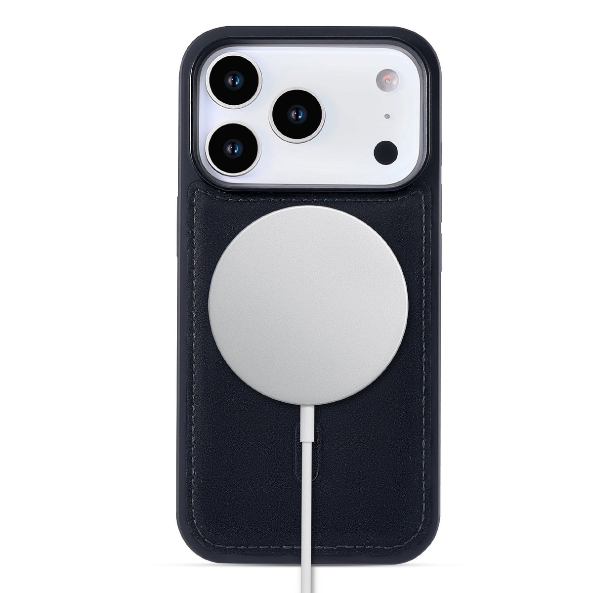 Apple iPhone 17 Pro Hoesje - Onyx Black - 2 in 1 Velvet Bookcase