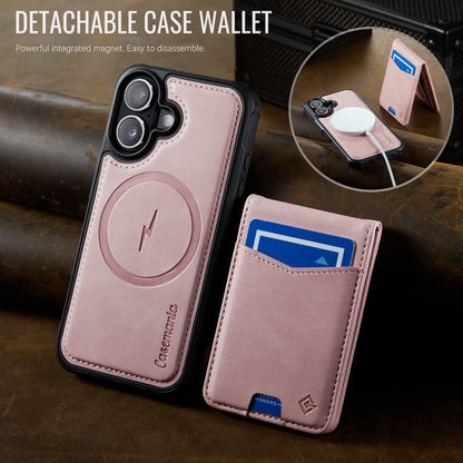 Apple iPhone 16 Hülle - Pale Pink - MagSafe-Backcover mit Kartenfach