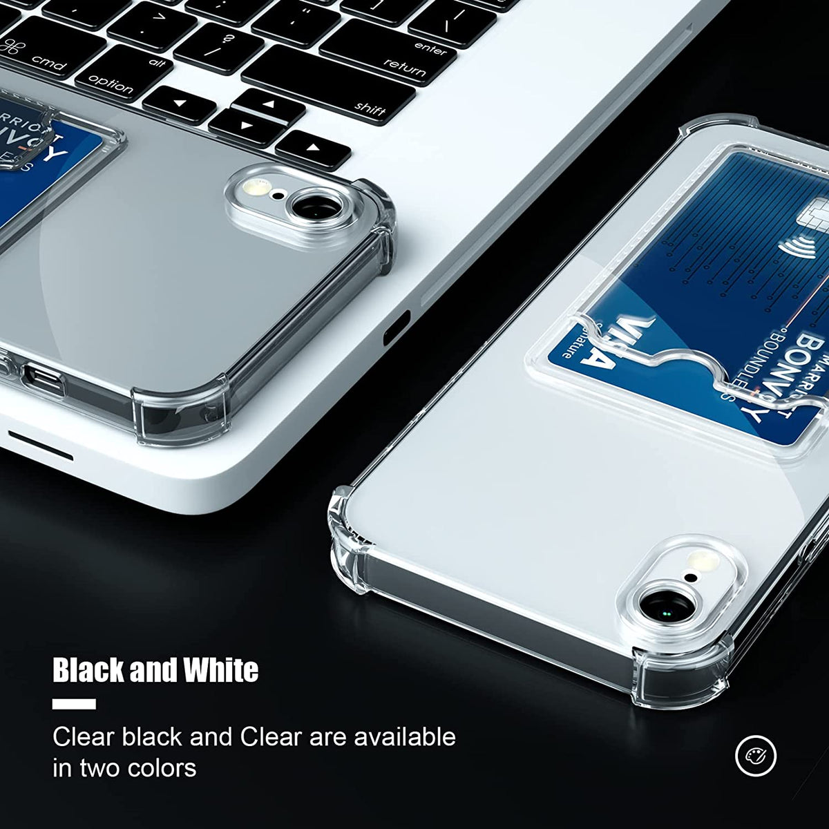 Apple iPhone XR Case - Clear - Back Cover with Card Holder