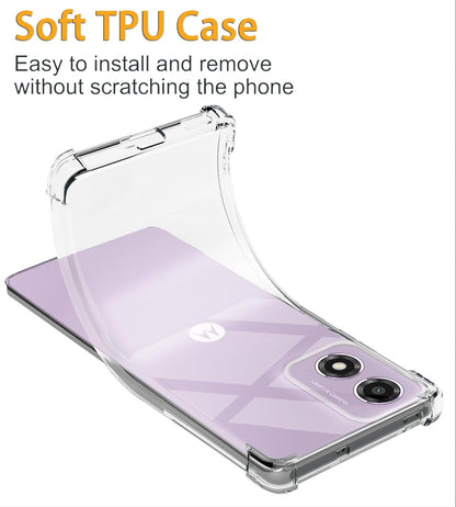 Motorola Moto E14 Case - Clear - Shockproof Back Cover