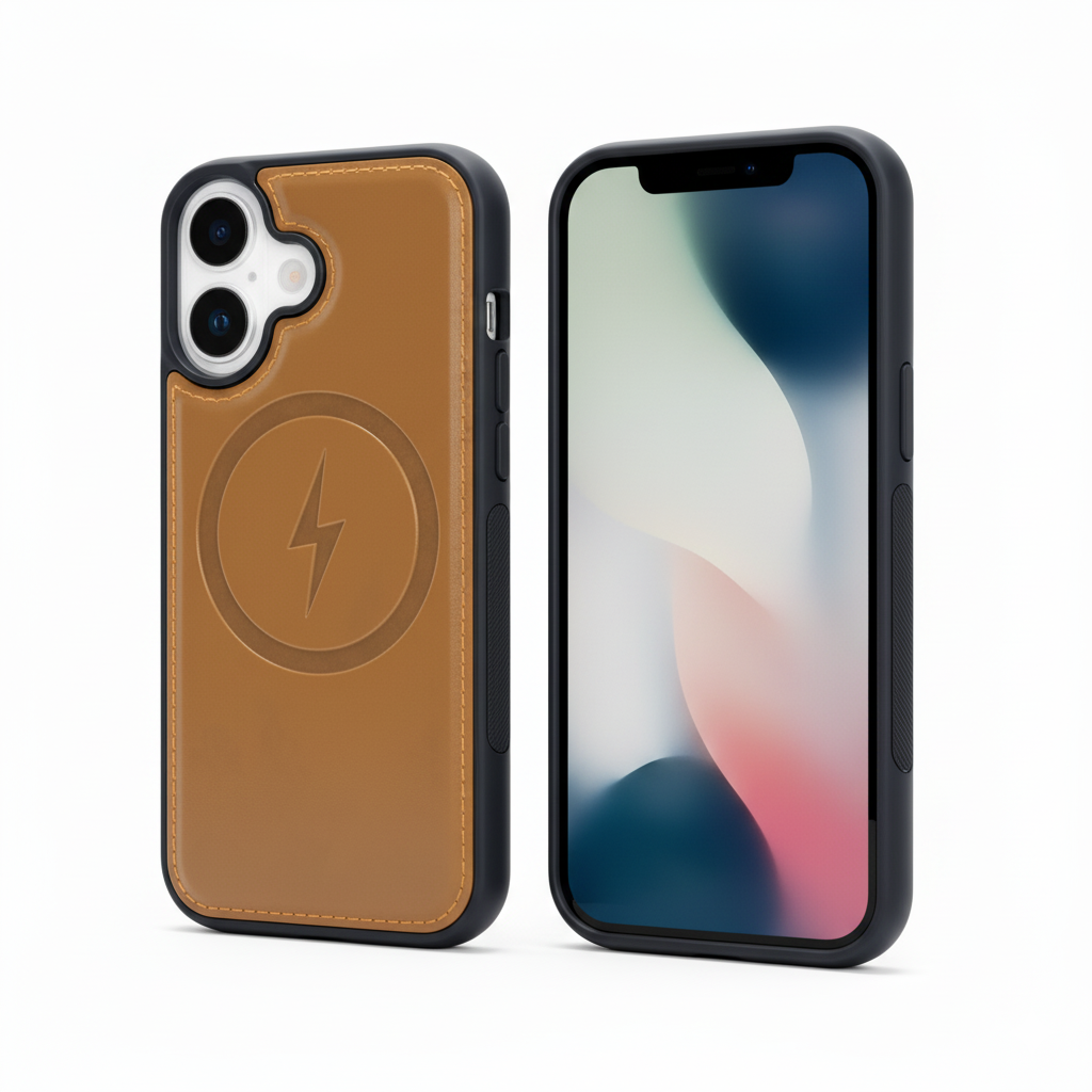 Apple iPhone 17 Hülle - Sienna Brown - Echtleder-MagSafe-Backcover