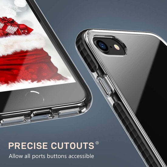 Apple iPhone 7 Hoesje - Zwart - Armor Anti-Shock Back Cover