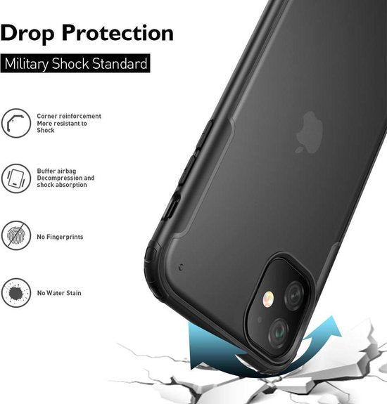 Apple iPhone 11 Case - Black - Anti-Slip Back Cover