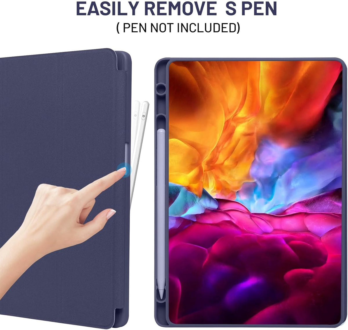 Samsung Galaxy Tab A9 Plus Tablet-Hülle - Dunkelblau - Smart Cover