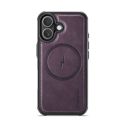 Apple iPhone 17 Case - Dark Purple - Luxury 2-in-1 MagSafe Wallet Case