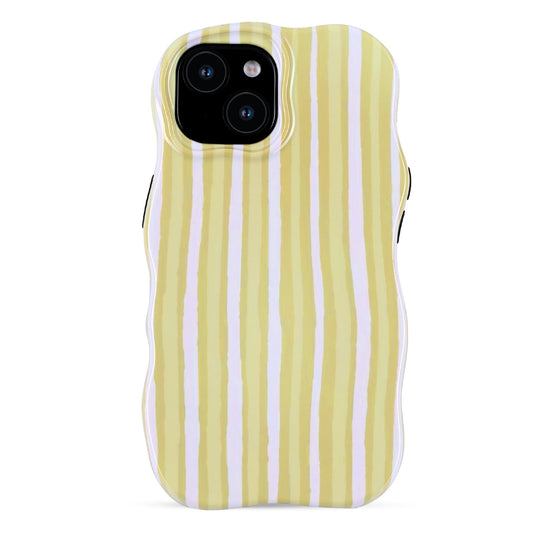 Apple iPhone 15 Case - Yellow - Wave Edge Back Cover