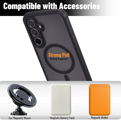 Samsung Galaxy S24 FE Hoesje - Zwart - Matte Armor MagSafe Back Cover
