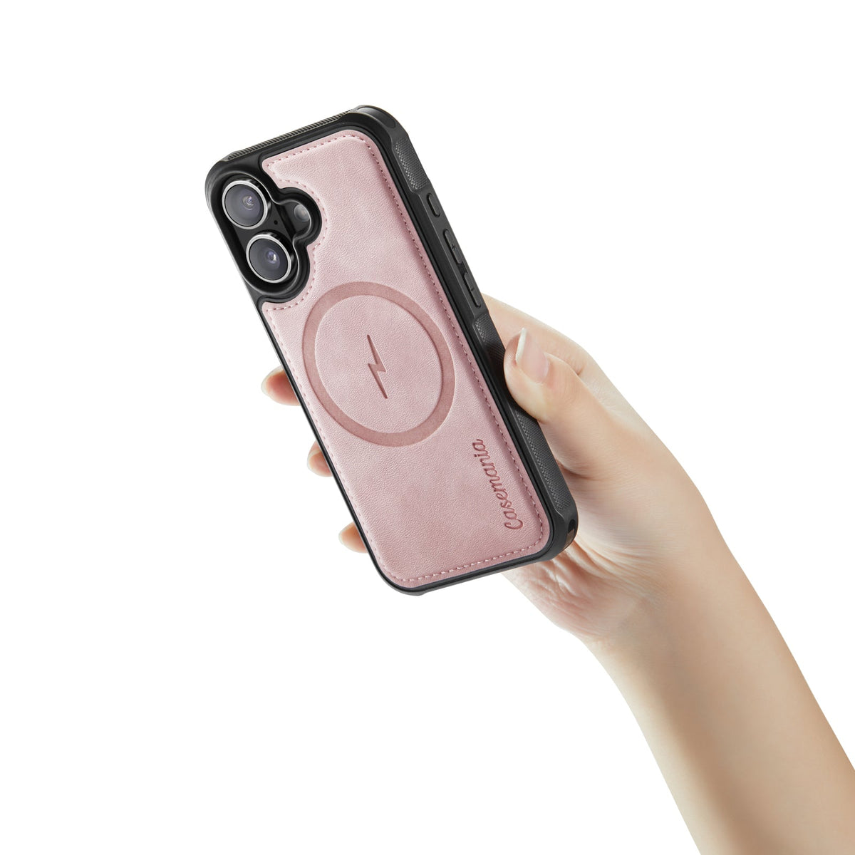 Apple iPhone 17 Hoesje - Pale Pink - Kunstleer MagSafe Back Cover