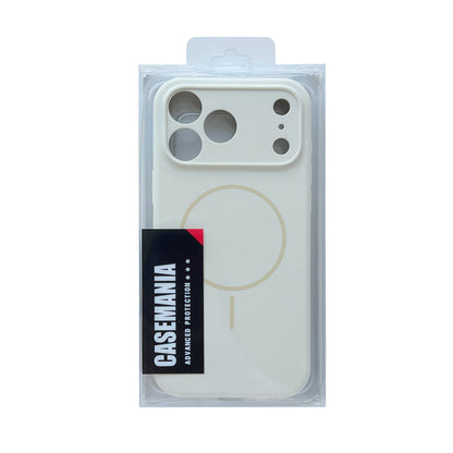 Apple iPhone 18 Pro Max Hoesje - Ivory Wit - Zachte Liquid Siliconen MagSafe Back Cover