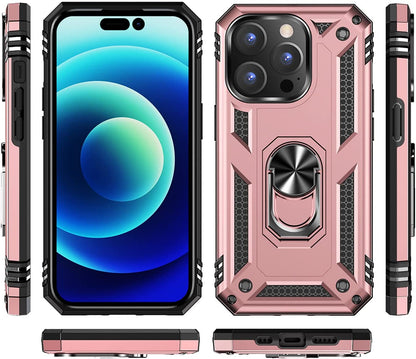 Apple iPhone 15 Pro Max Hoesje - Rosegoud - Armor Kickstand Back Cover
