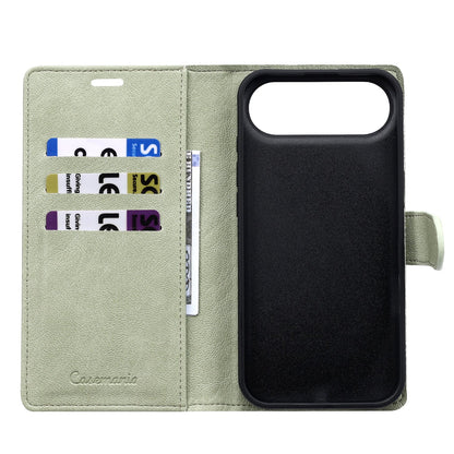 Apple iPhone Air Hülle - Matcha Green - 2-in-1 Lederoptik MagSafe Klapphülle mit Kartenfach