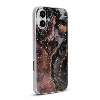 Apple iPhone 16 Hoesje - Zwart - Marmer MagSafe Back Cover