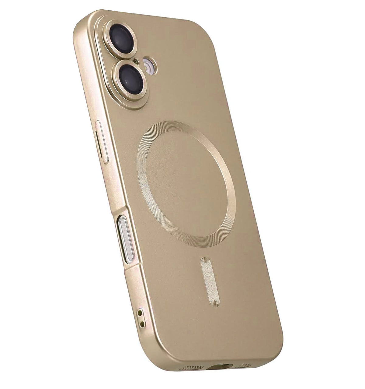 Apple iPhone 16 Plus Case - Gold - Matte Silicone MagSafe Back Cover