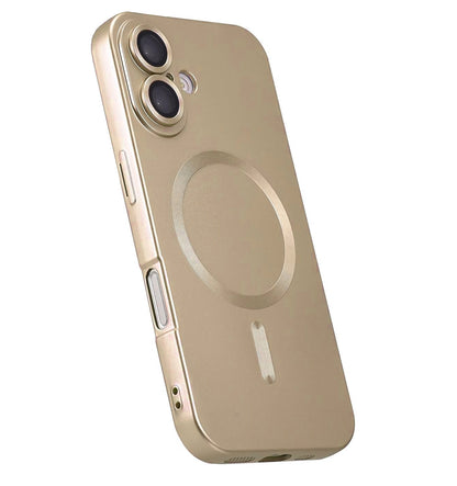 Apple iPhone 16 Plus Case - Gold - Matte Silicone MagSafe Back Cover