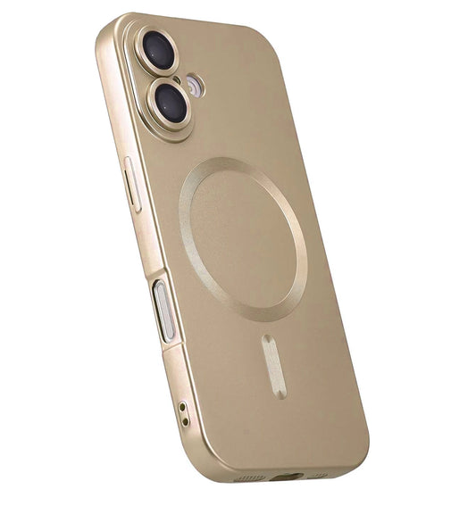 Apple iPhone 16 Plus Case - Gold - Matte Silicone MagSafe Back Cover
