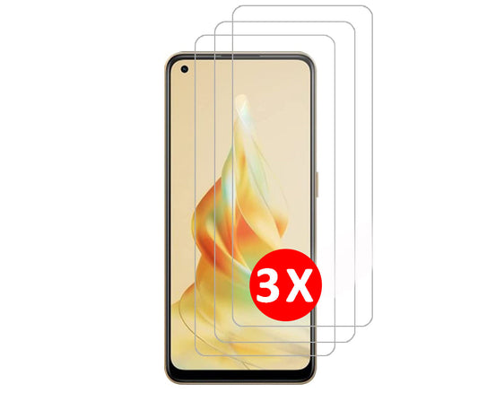 Oppo Reno 8T Screenprotector - Tempered Glass - 3 Stuks