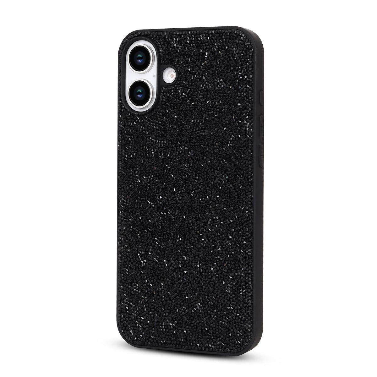 Apple iPhone 16 Plus Hoesje - Zwart - Diamant Glitter Back Cover