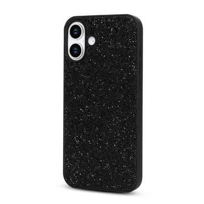 Apple iPhone 16 Hoesje - Zwart - Diamant Glitter Back Cover