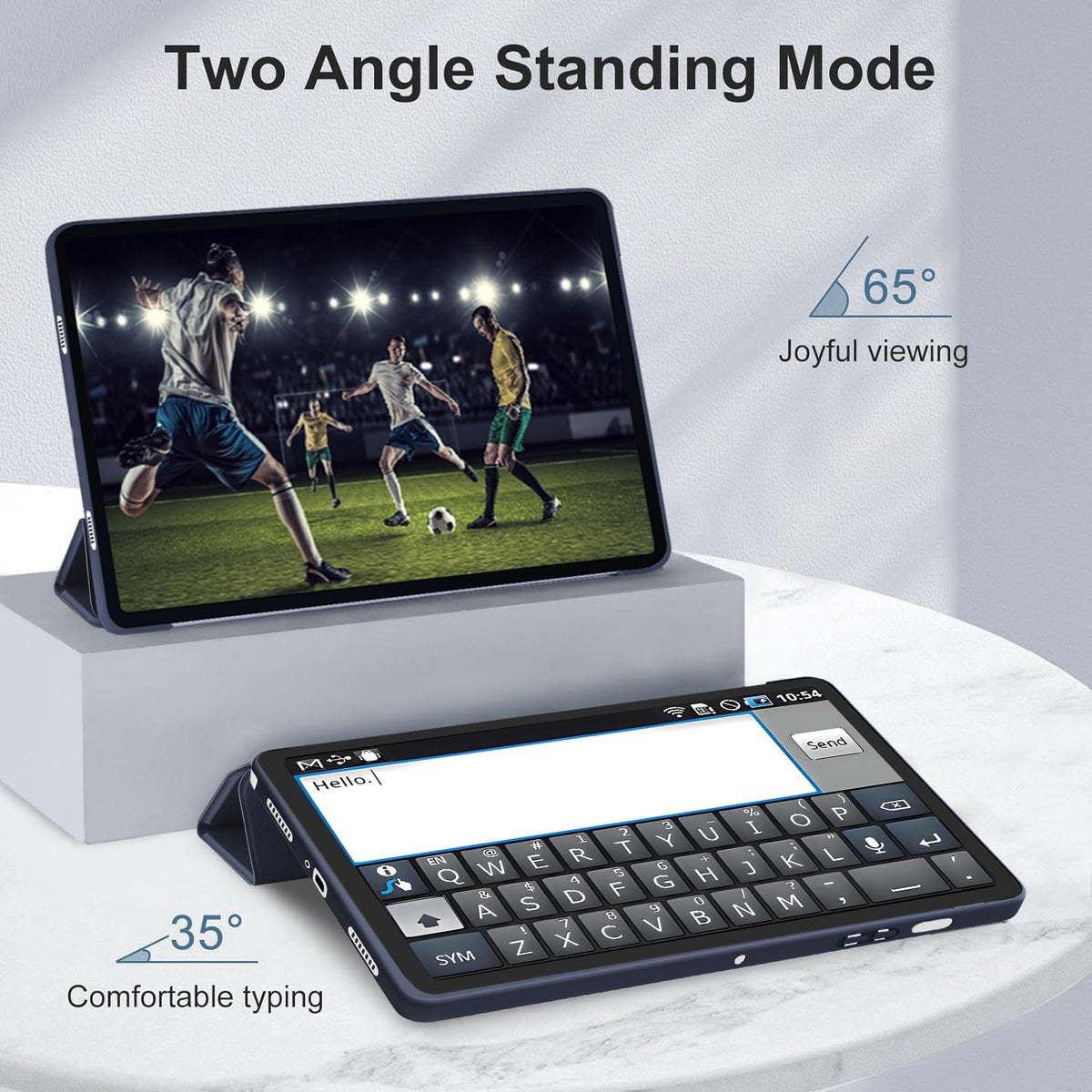 Samsung Galaxy Tab A9 Tablethoes - Donker Blauw - Smart Cover