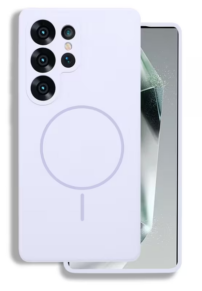 Samsung Galaxy S26 Ultra Hoesje - Lila - Zachte Liquid Siliconen MagSafe Back Cover
