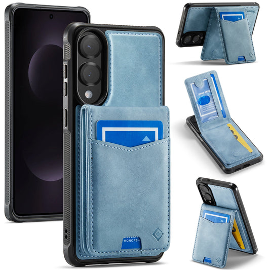 Samsung Galaxy S25 Edge Hülle - Aqua Blue - Backcover mit Kartenfach