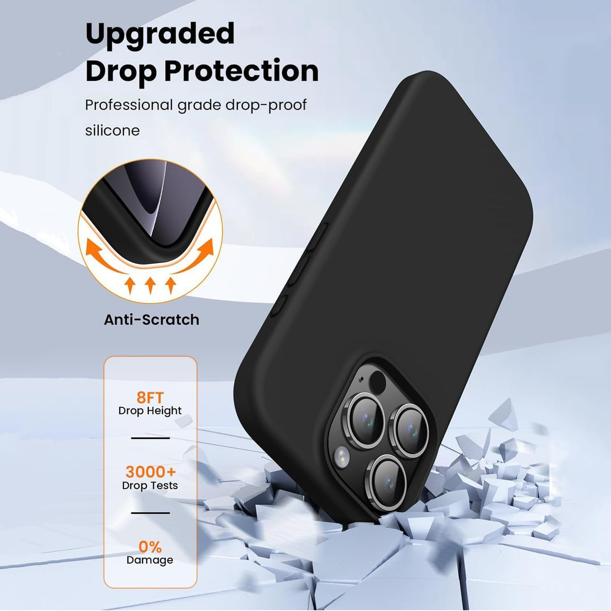 Coque Oppo Reno 14 - Noir - Étui arrière en silicone
