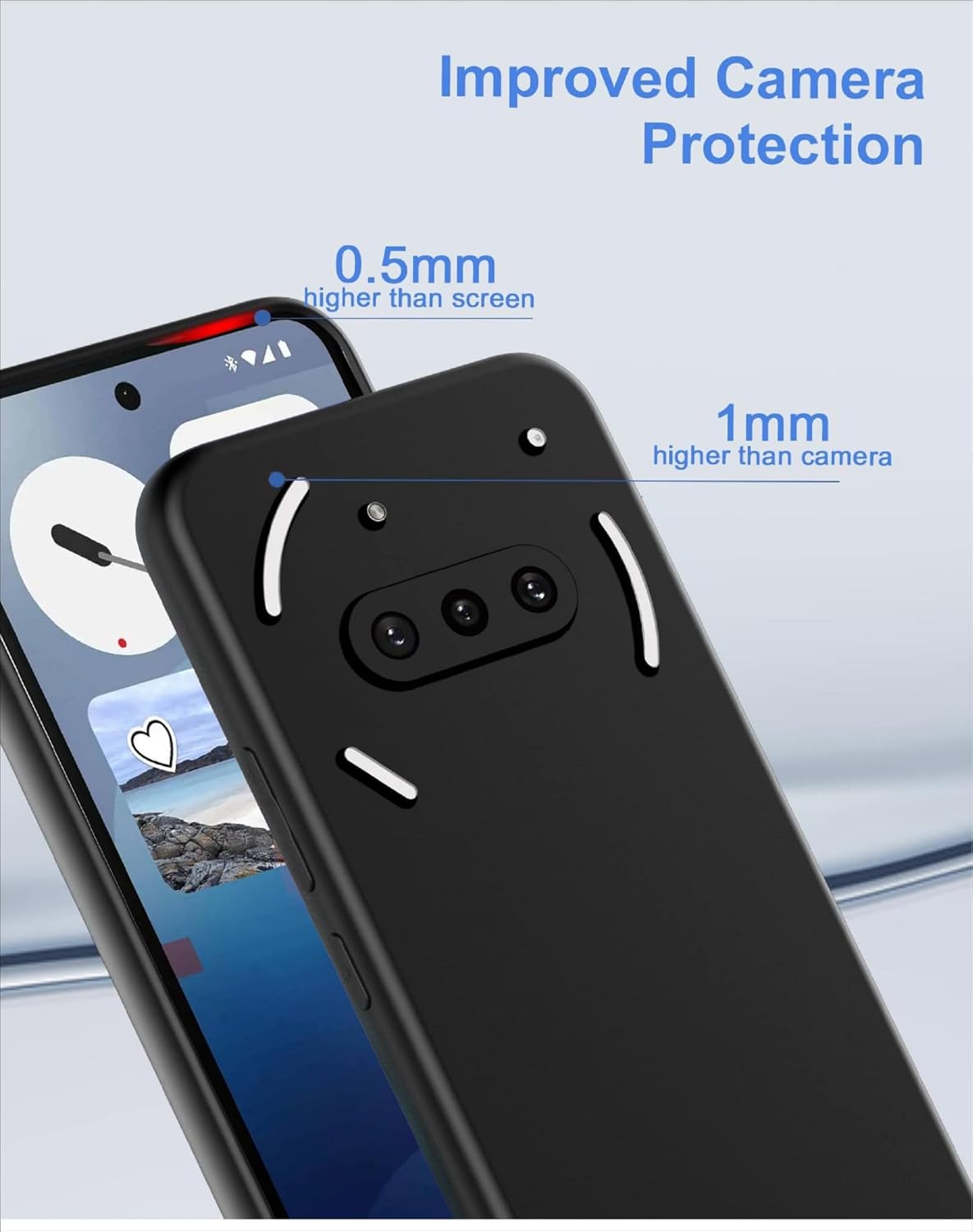 Nothing Phone (3a) Hoesje - Zwart - Siliconen Back Cover