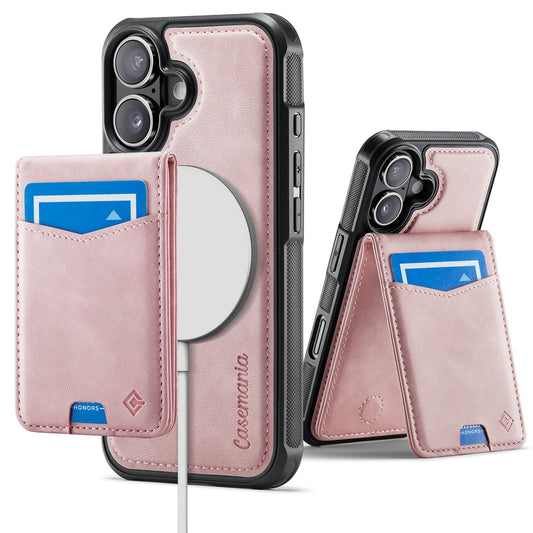 Apple iPhone 17 Hoesje - Pale Pink - MagSafe Back Cover met Pasjeshouder