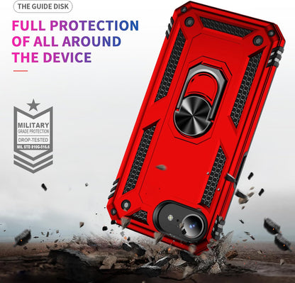 iPhone 16e Hoesje - Rood - Armor Kickstand Back Cover