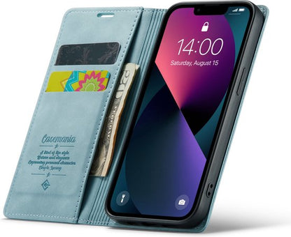 Apple iPhone 11 Hülle - Aqua Blue - Schlanke Klapphülle mit Kartenfach