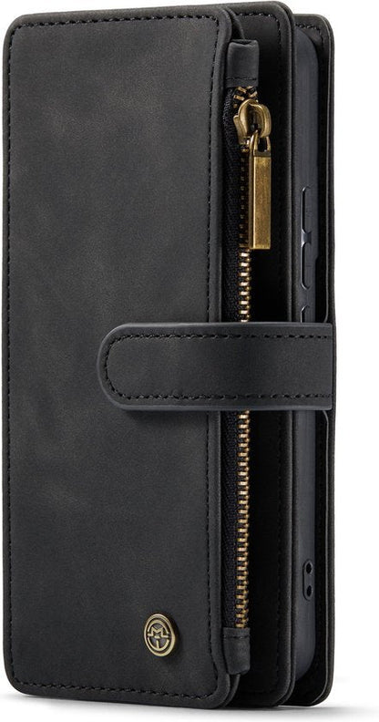 Samsung Galaxy S23 Plus Hoesje - Charcoal Gray - Luxe Bookcase met Rits