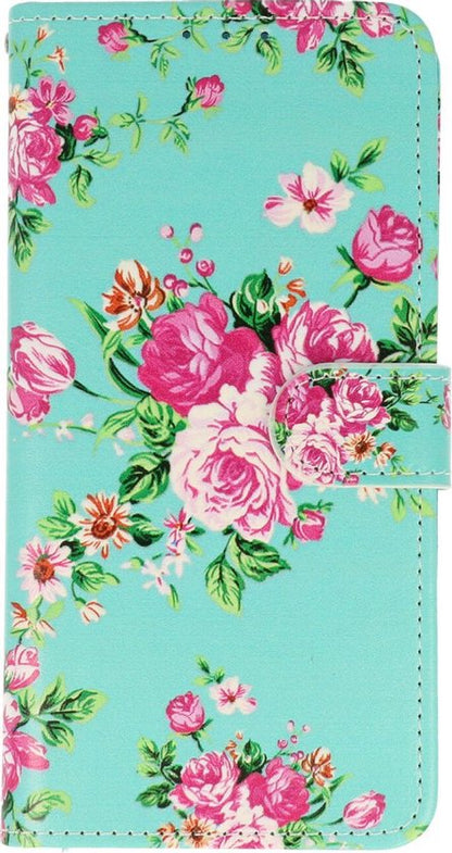 Samsung Galaxy S21 FE Hoesje - Bloemen - Print Bookcase