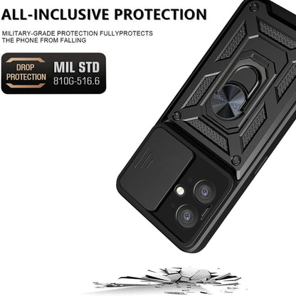 Oppo A60 Hülle - Schwarz - Armor-Ständer-Backcover