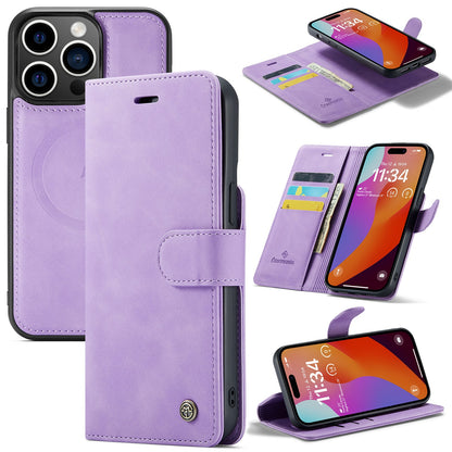 Apple iPhone 15 Pro Max Hoesje - Bright Lila - 2 in 1 MagSafe Bookcase