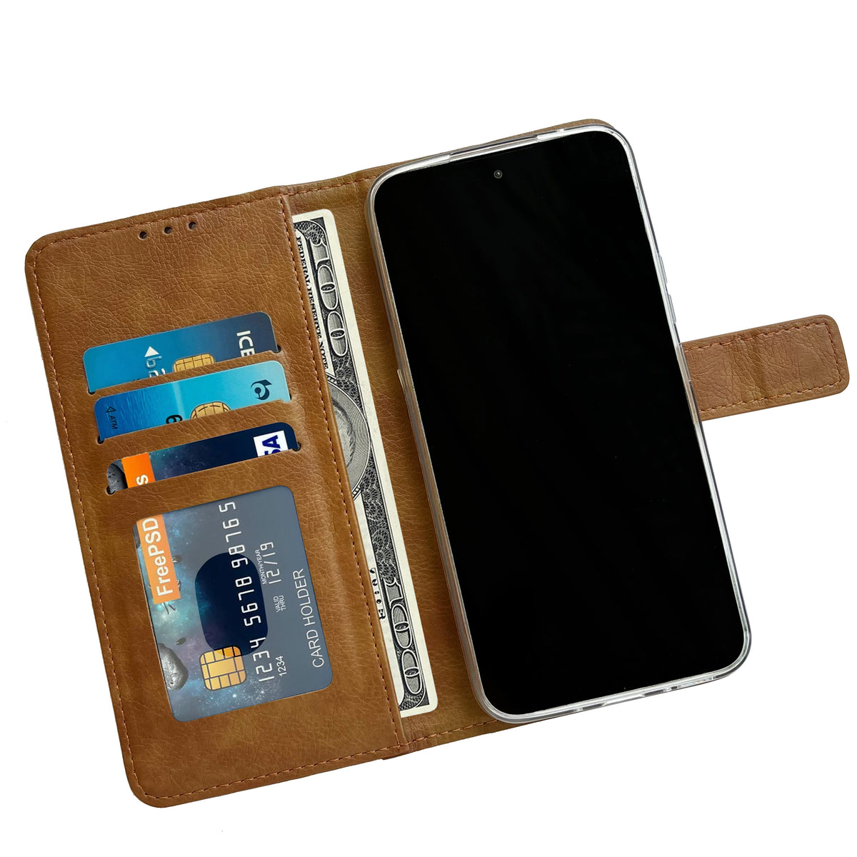 Samsung Galaxy S23 Ultra Hoesje - Bruin - Bookcase