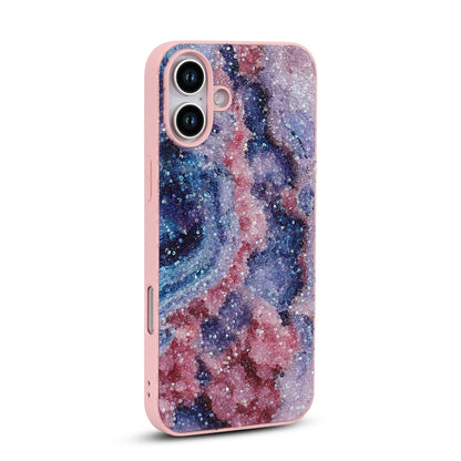 iPhone 16 Plus Hoesje - Nova - Diamant Marmer Glitter Back Cover