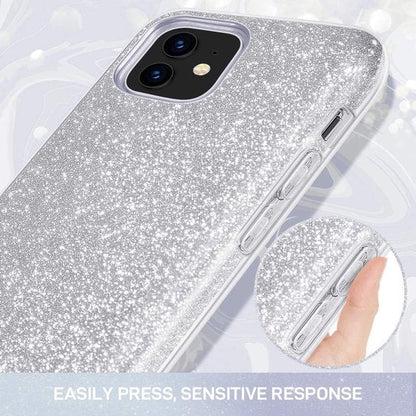 Apple iPhone 12 Mini Hülle - Silber - Glitzer-Backcover