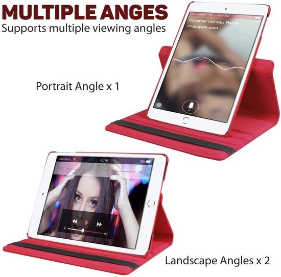Apple iPad Air 4 10.9 (2020) Tablet Case - Red - Rotating Folio Case