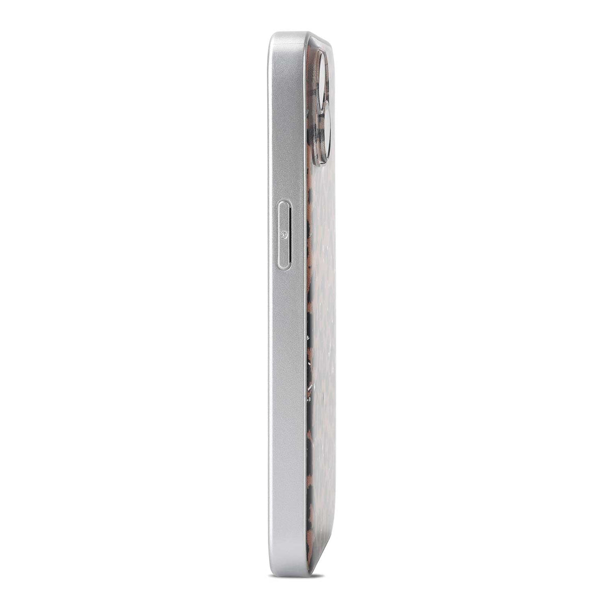 Apple iPhone 15 Hülle - Leopard Orange - Glitzer MagSafe Backcover