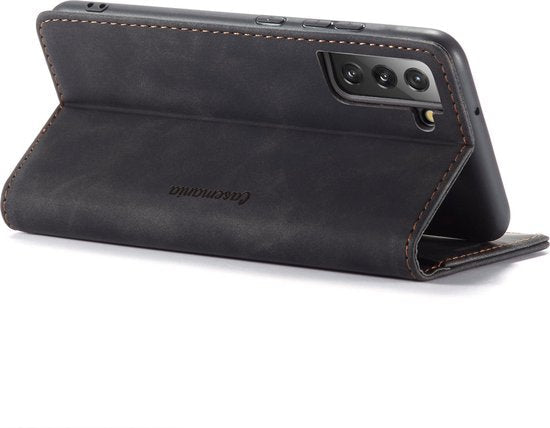 Samsung Galaxy S22 Hoesje - Charcoal Gray - Dunne Bookcase