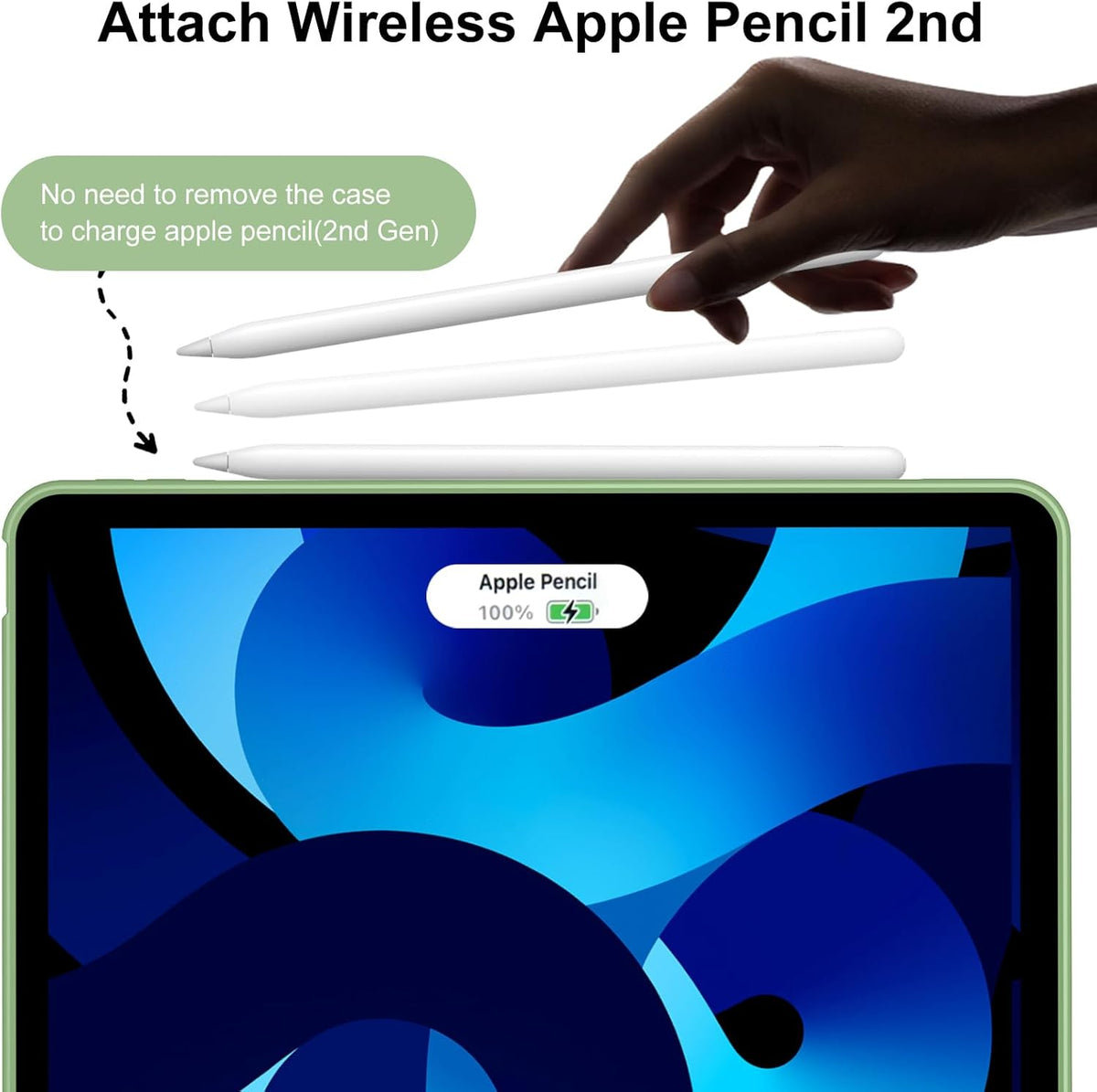 Apple iPad Air 11 (2024) Tablethoes - Licht Groen - Smart Cover