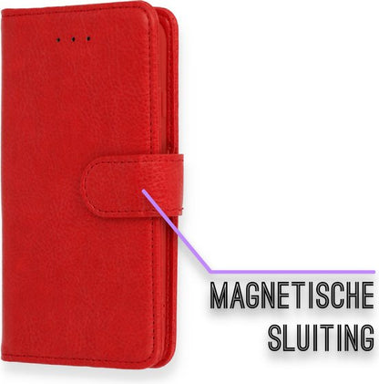 iPhone SE 2022 Hoesje - Rood - Luxe Bookcase