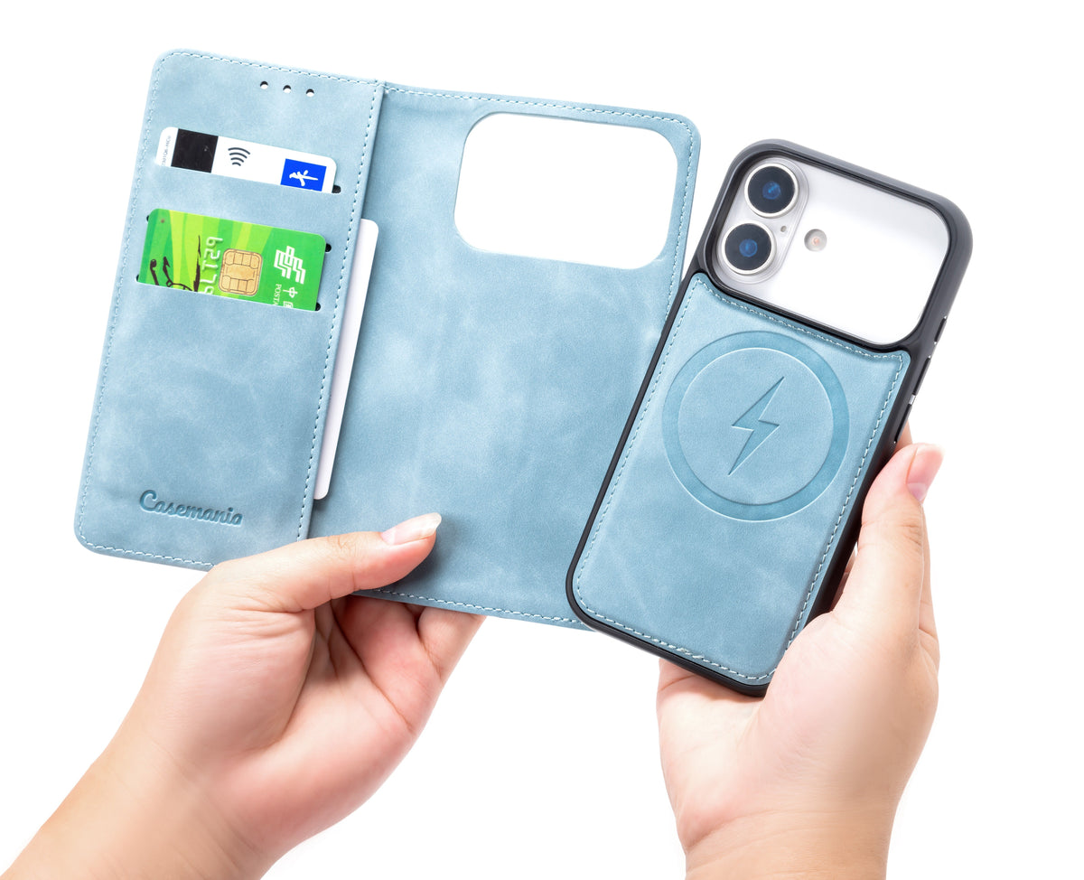 Apple iPhone 17 Pro Max Hoesje - Aqua Blue - 2 in 1 MagSafe Bookcase