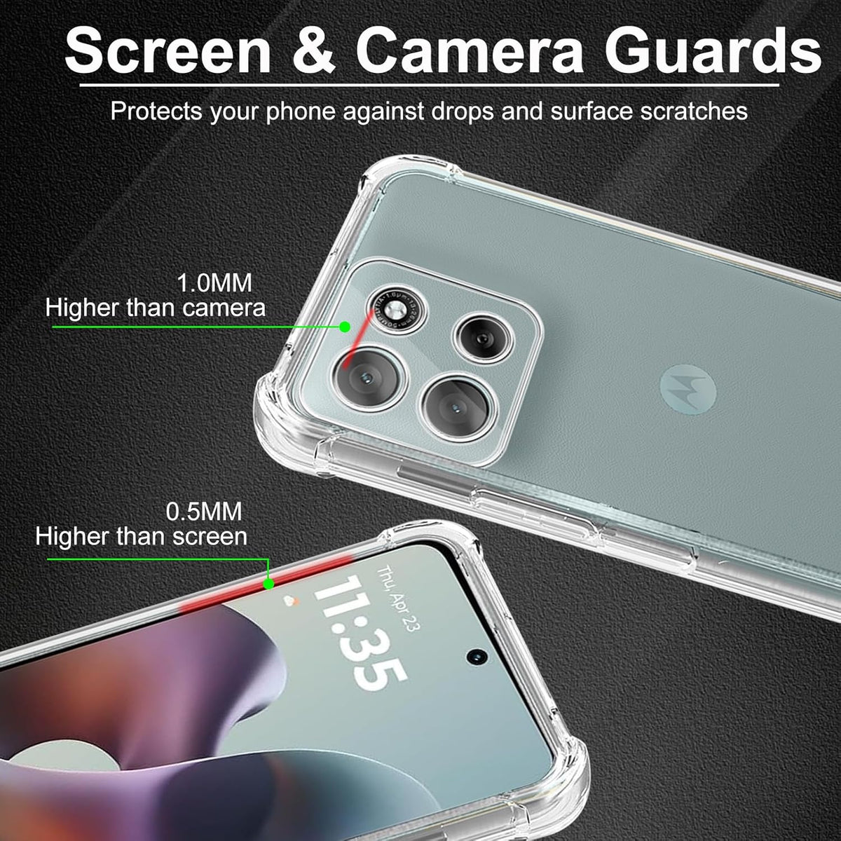 Motorola Moto G56 Hoesje - Transparant - Anti-Shock Back Cover